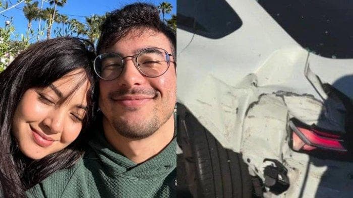 aurelie moeremans bersama suami alami kecelakaan di amerika dan alami gegar otak