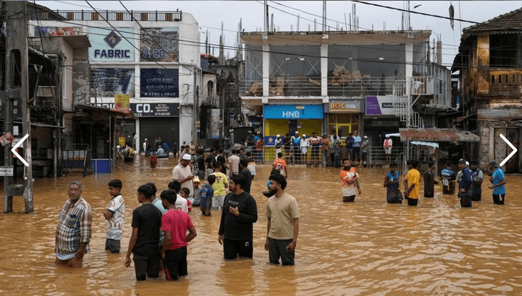 Warga Sri Lanka Terjebak Banjir, Malwana Lumpuh Usai Hujan Deras